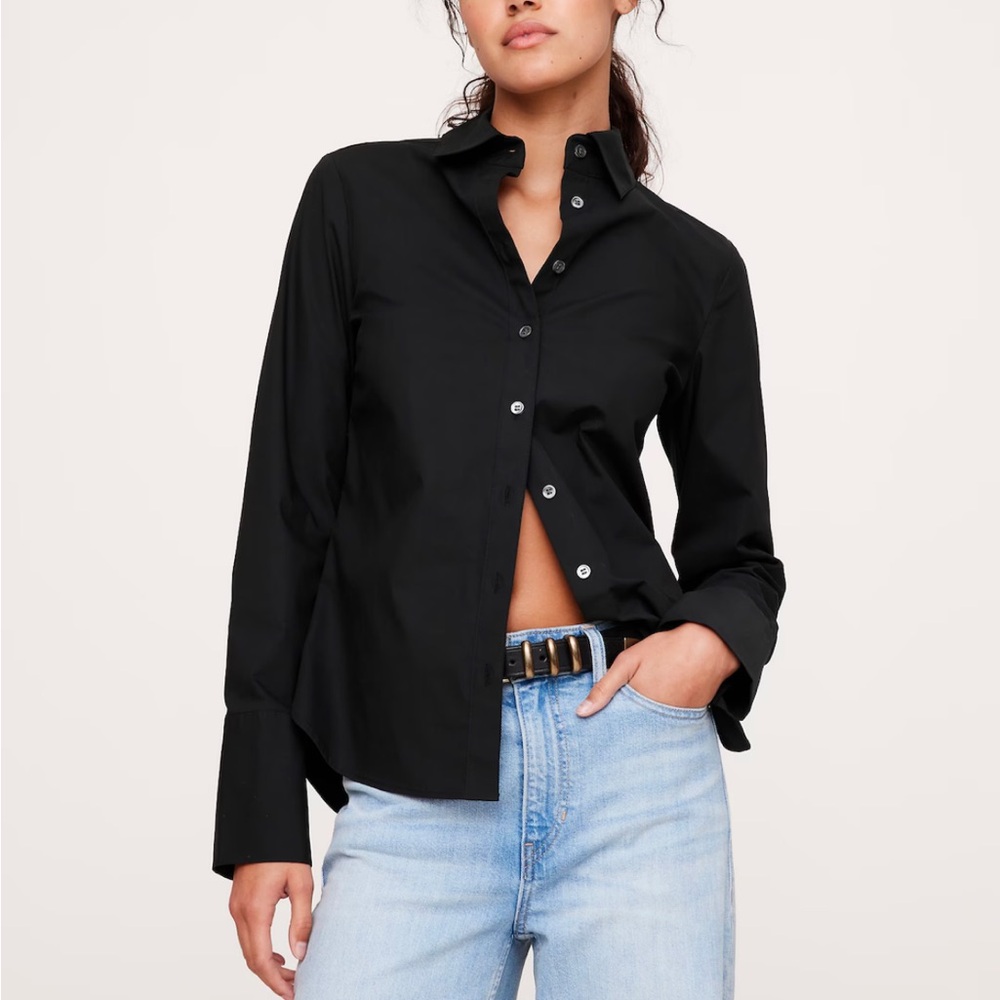 Banana Republic Black Tailored Button down Size 14 Tall
NWOT